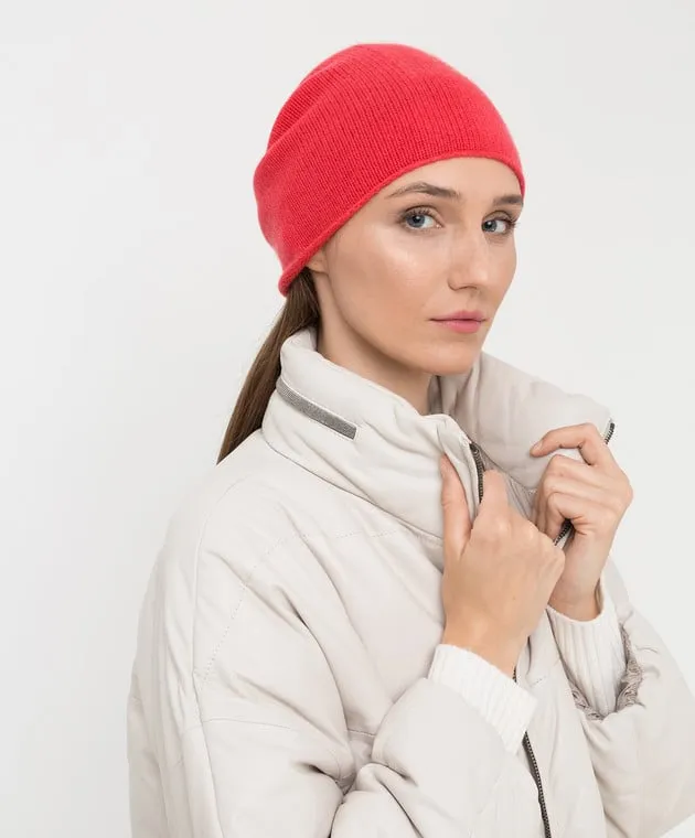 Allude Raspberry cashmere hat