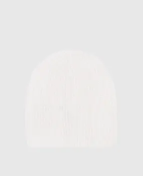 Allude White cashmere hat