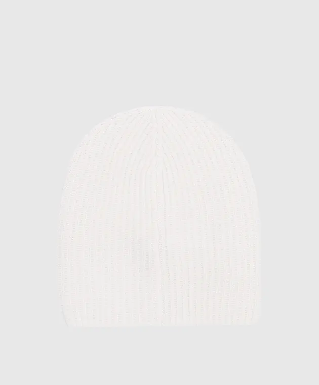 Allude White cashmere hat