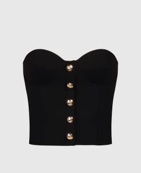 Anine Bing JENNIFER black bustier top