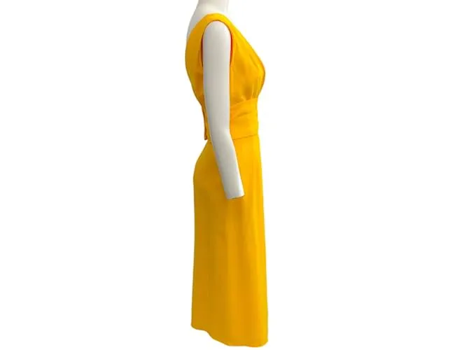 Autre Marque Dolce & Gabbana Vestido Bustier Amarillo De Un Hombro 