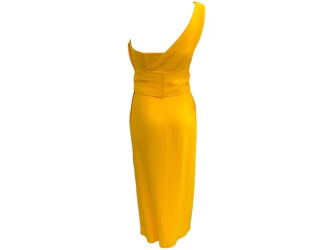 Autre Marque Dolce & Gabbana Vestido Bustier Amarillo De Un Hombro 