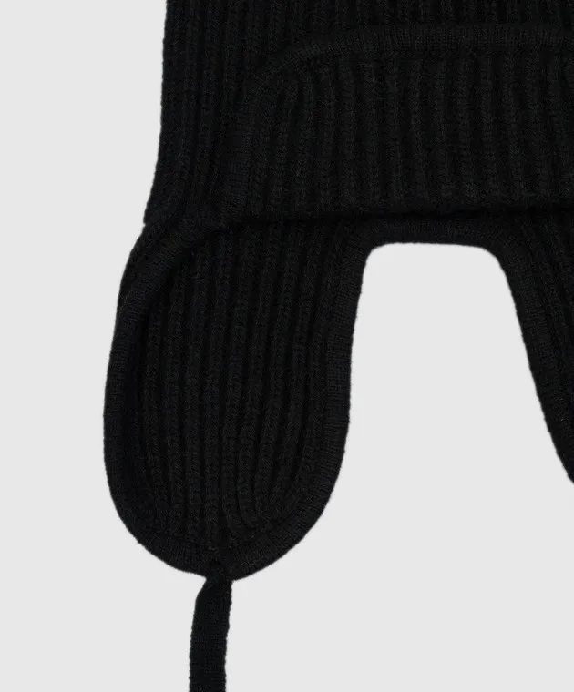 Babe Pay Pls Black cashmere beanie hat