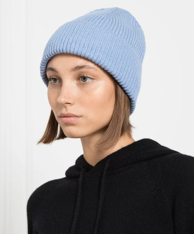 Babe Pay Pls Blue cashmere hat