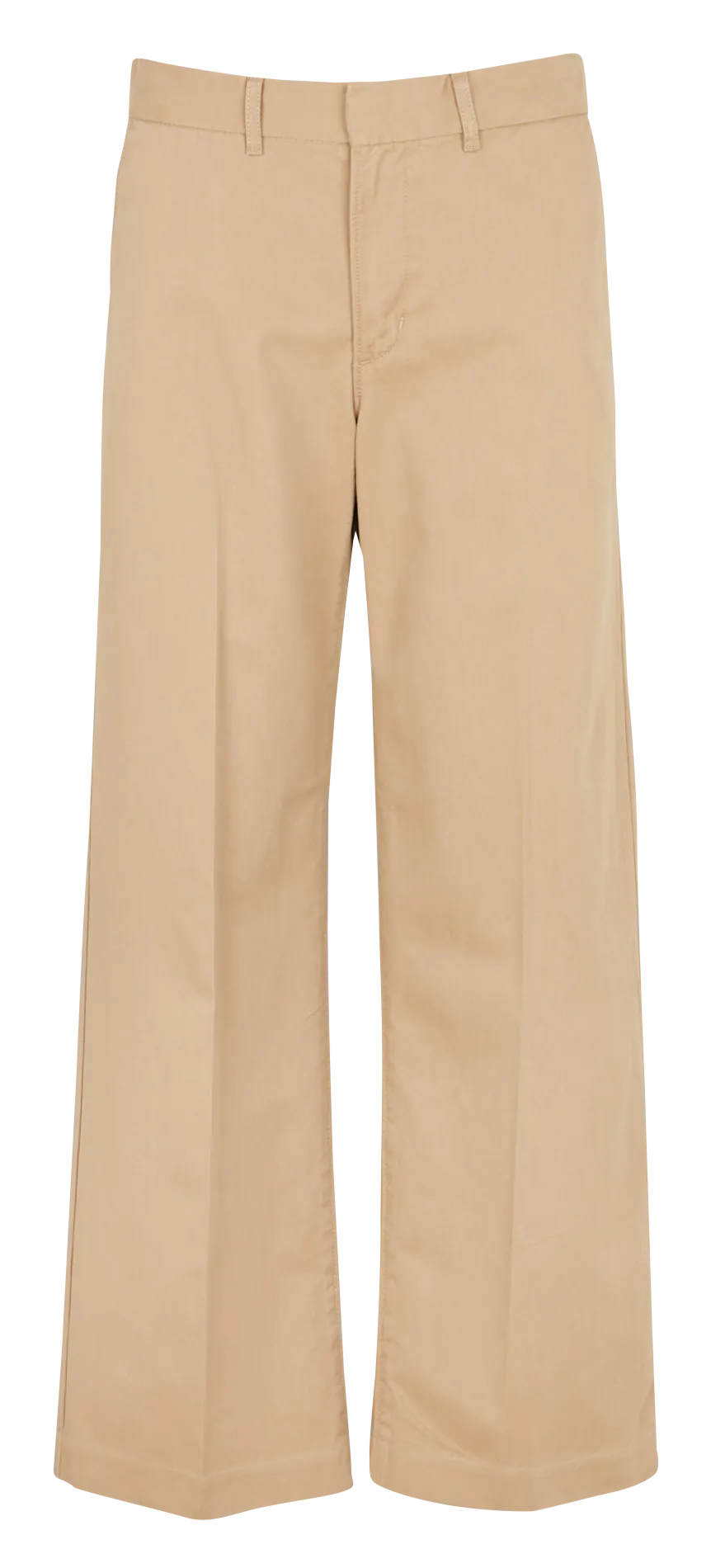 BAGGY TROUSER - Pantalón recto de algodón en beige