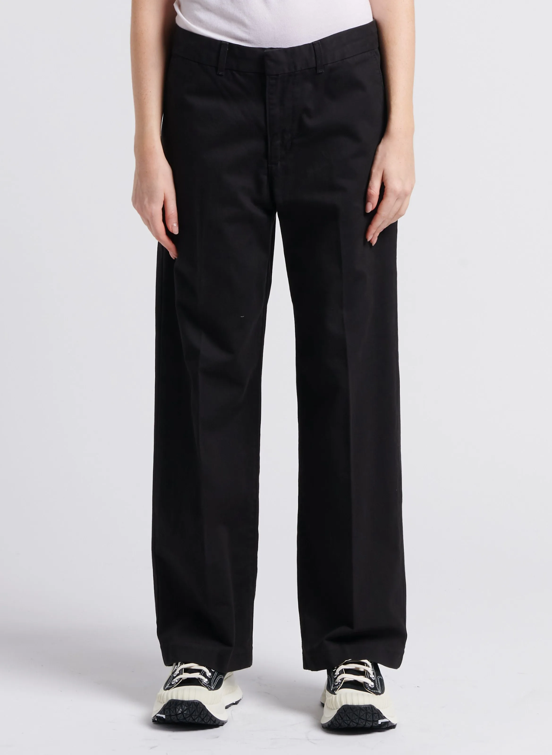 BAGGY TROUSER - Pantalón recto de algodón en negro