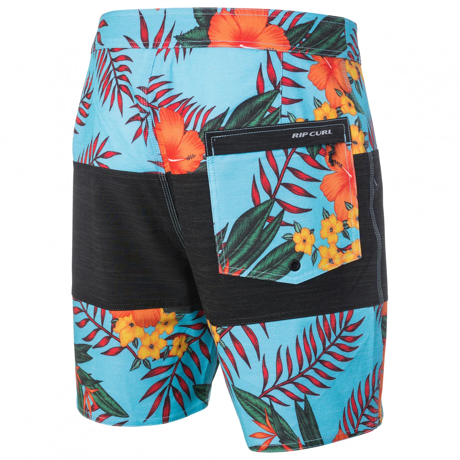 Bañador RIP CURL surfero niño Short elástico Mirage Wilko Spliced Boy 17″ Boardshort Blue Ref. KBOEN4 azul flores tropical