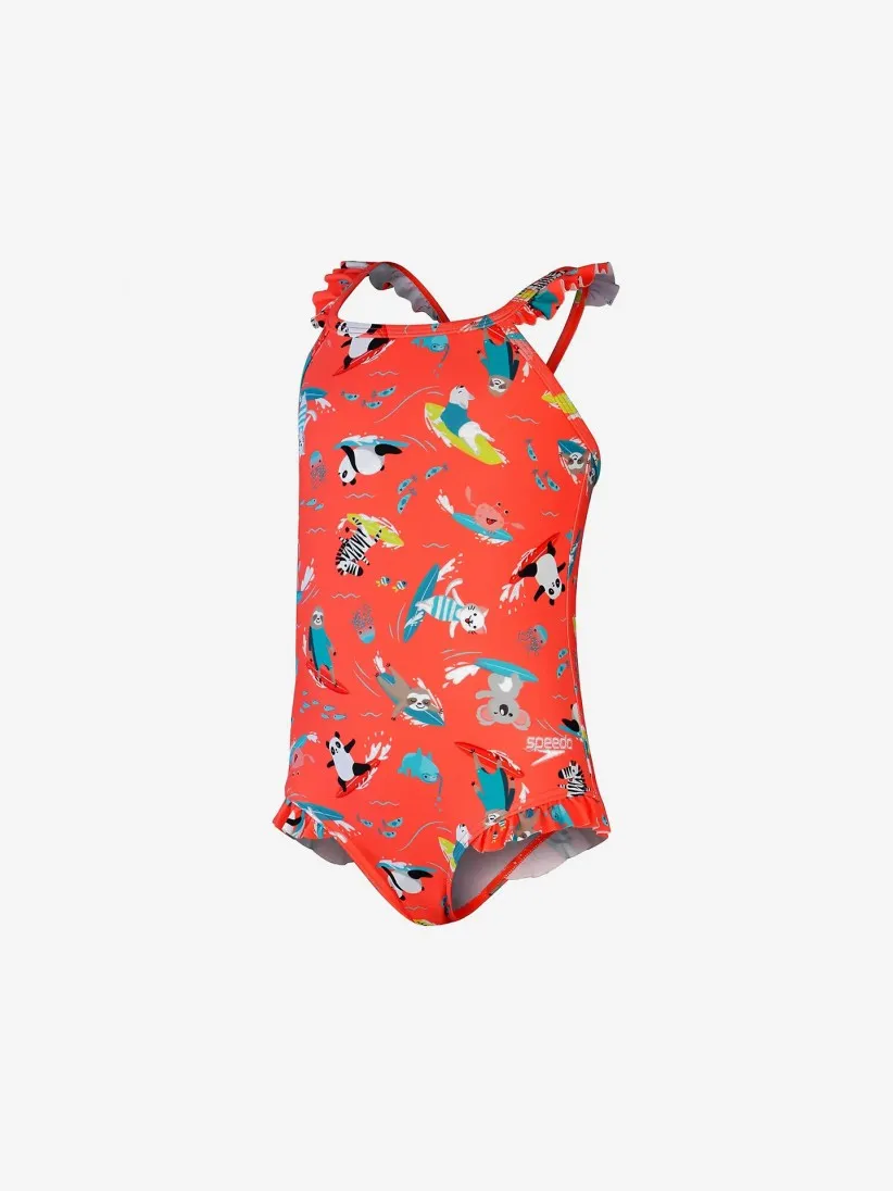 Bañador Speedo Digital Frill Thinstrap Kids