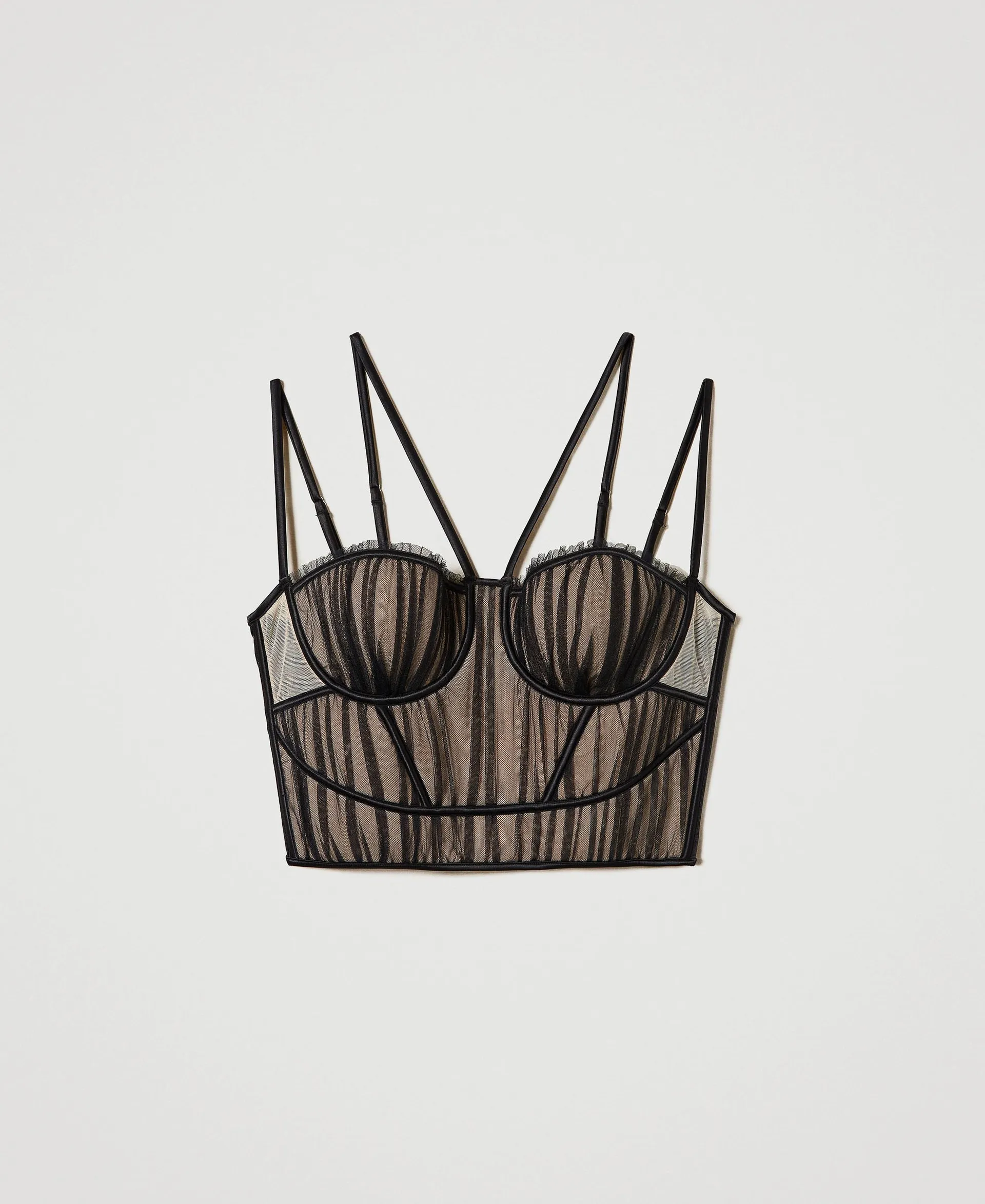 Bustier en tulle plissé