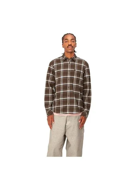 Camisa carhartt wip l/s barten check buckeye de hombre