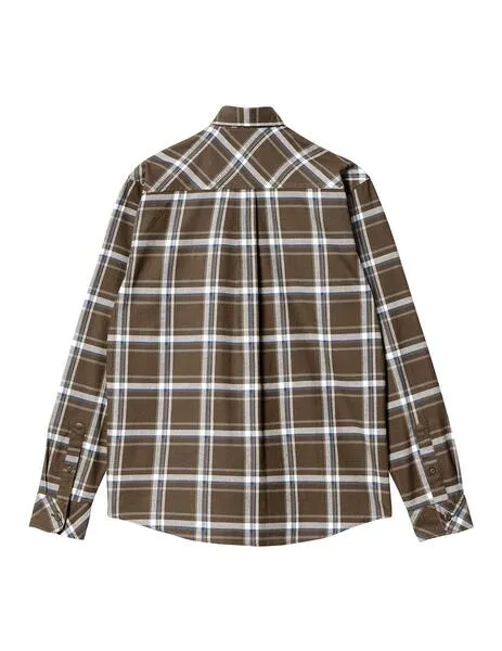 Camisa carhartt wip l/s barten check buckeye de hombre