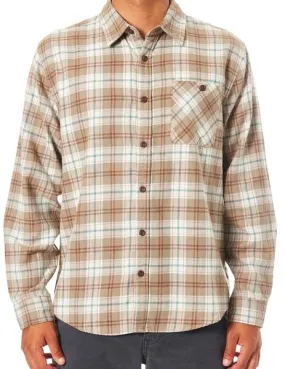 Camisa katin derek flannel beige cuadros de hombre