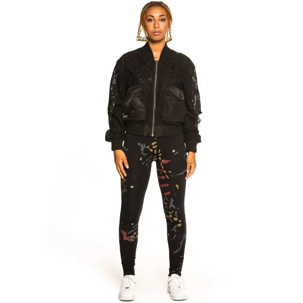 Chaqueta Bomber de Chica Grimey "Jazz Thing" - Black | Fall 21