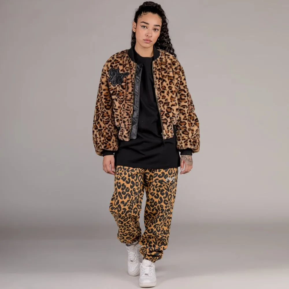 Chaqueta Bomber de Chica Grimey "WESTBOUND" Fur - Leopard | Fall 22