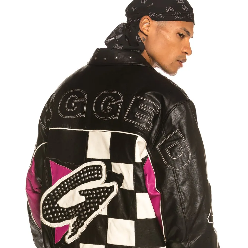 Chaqueta Bomber Grimey Looter Cult PU Leather FW19 Black