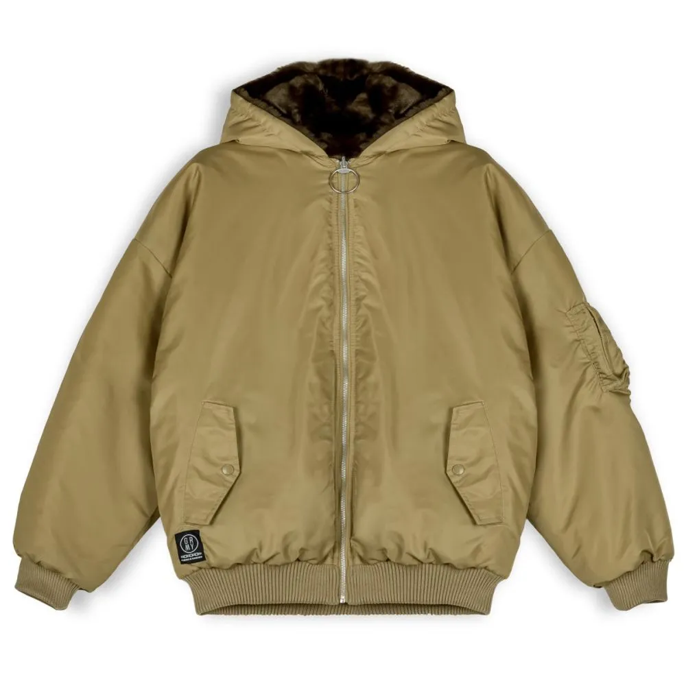 Chaqueta Bomber Grimey LOST BOYS Reversible Fur - Brown | Winter 22