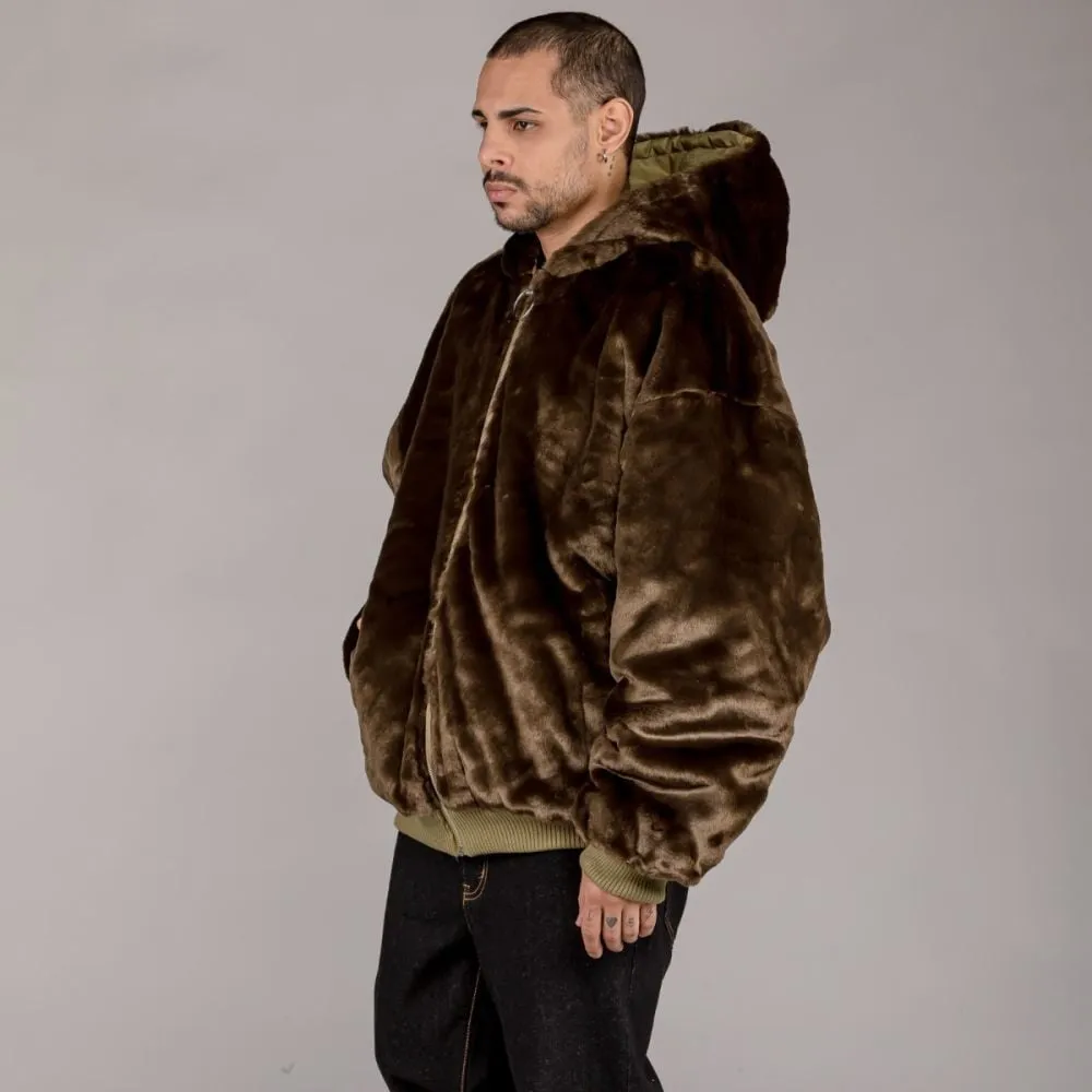 Chaqueta Bomber Grimey LOST BOYS Reversible Fur - Brown | Winter 22