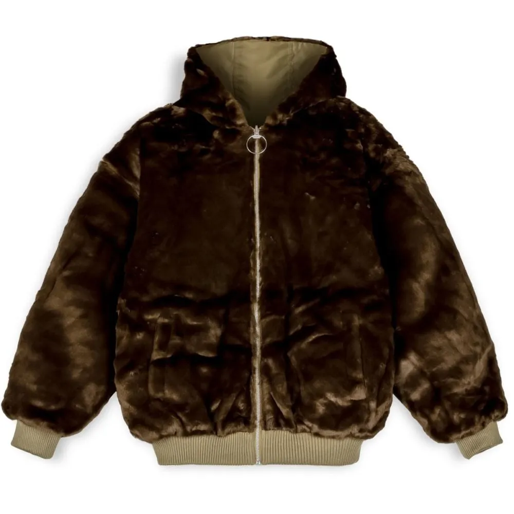 Chaqueta Bomber Grimey LOST BOYS Reversible Fur - Brown | Winter 22