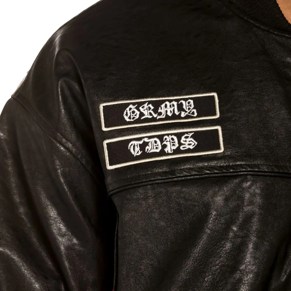 Chaqueta Bomber Grimey "Cecilio X GRMY" PU Leather | Black - Fall 21