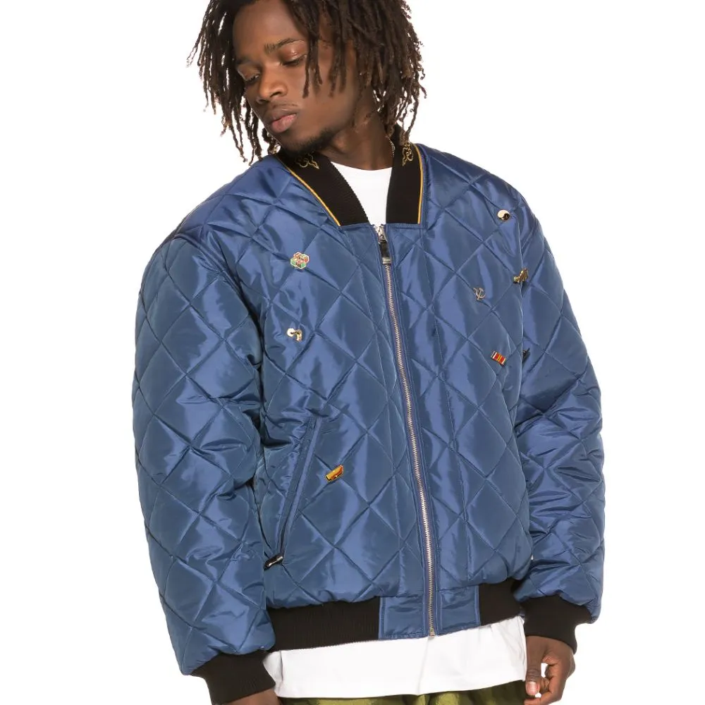 Chaqueta Bomber Grimey Transsiberian SS19 Blue