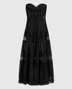 Charo Ruiz Monnet black bustier dress with lace