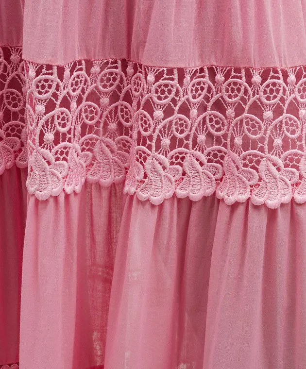 Charo Ruiz Monnet pink bustier dress with lace