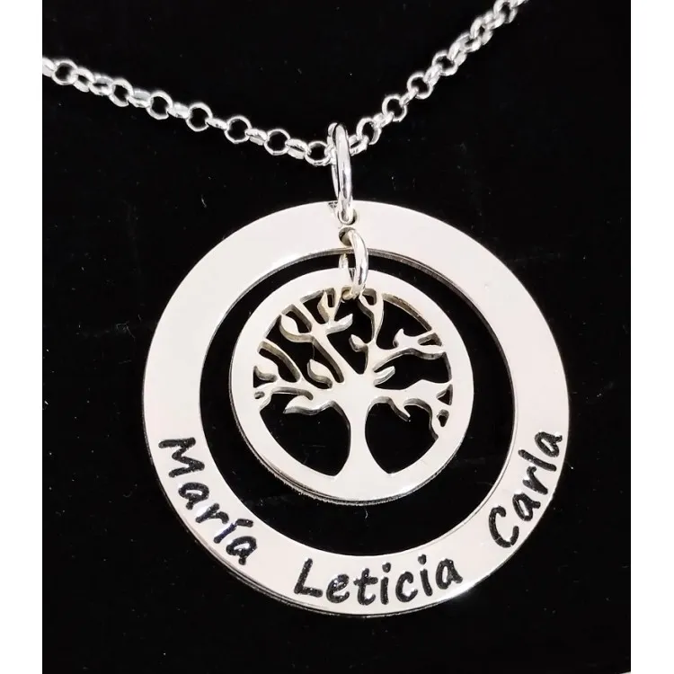 Collar Arbol de la vida ( colgante + cadena ) en plata de ley