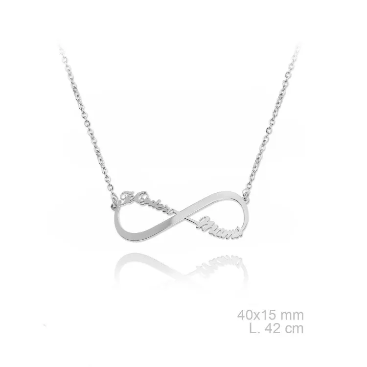 Collar infinito Te quiero Mamá de Plata