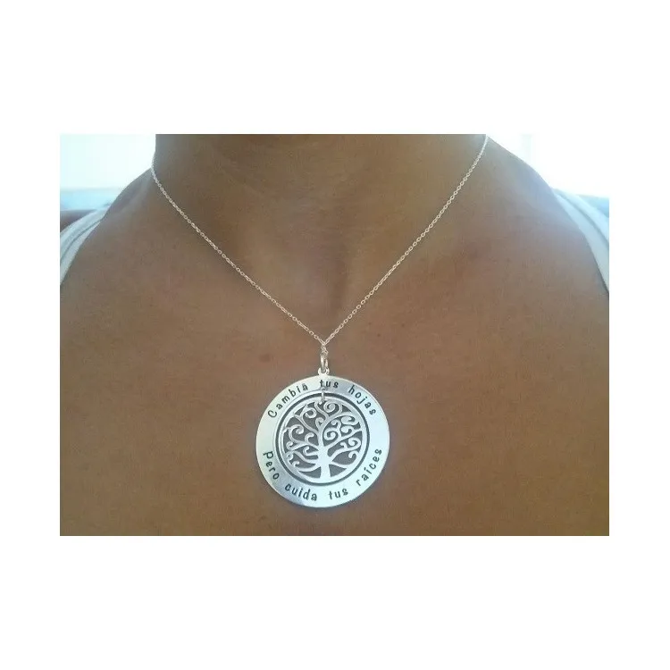 Collar "Arbol de la vida" ( colgante + cadena ) en plata de ley