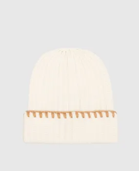 Enrico Mandelli White cashmere hat