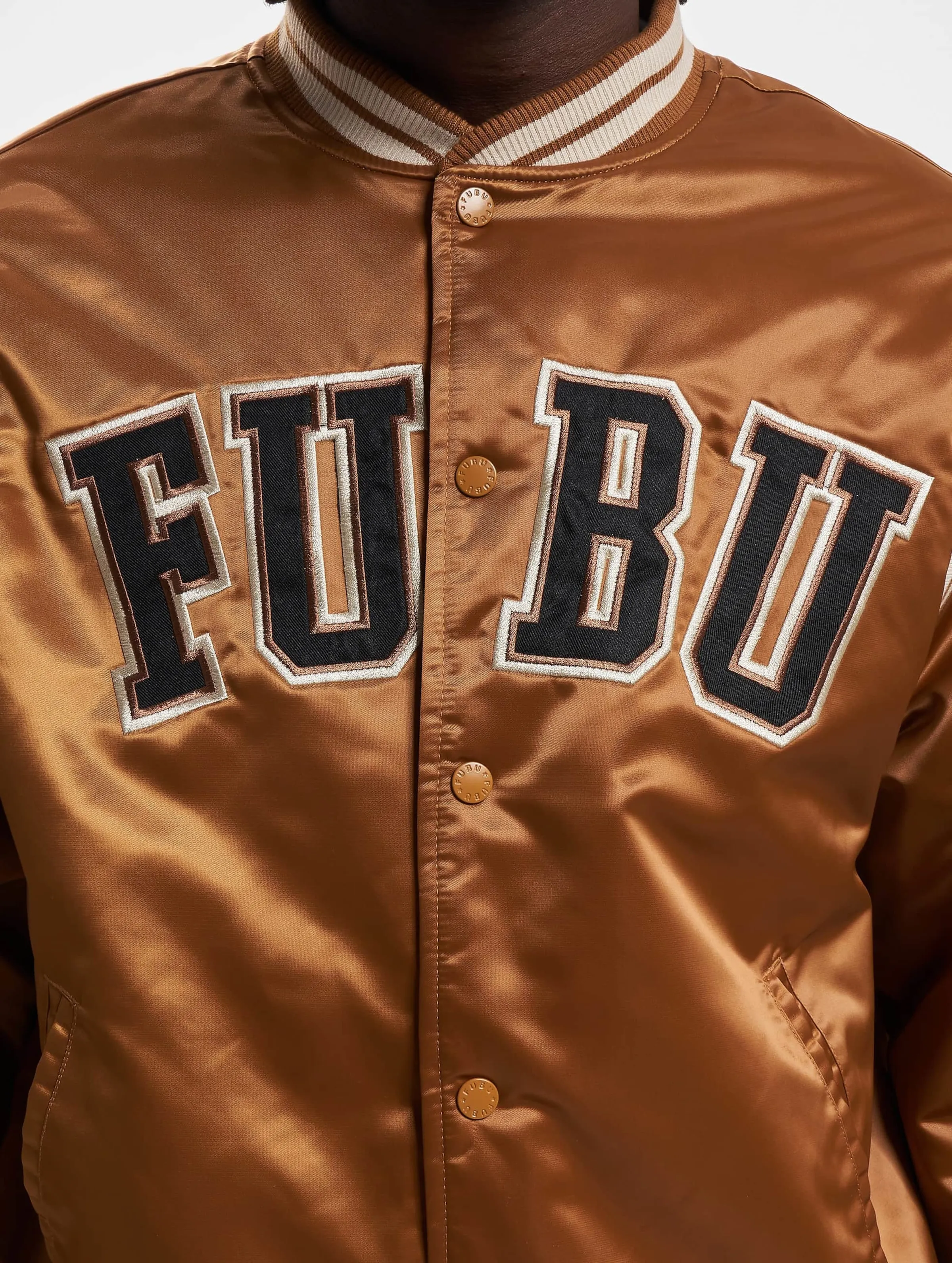 FM233-001-1 FUBU College Satin Varsity Jacket