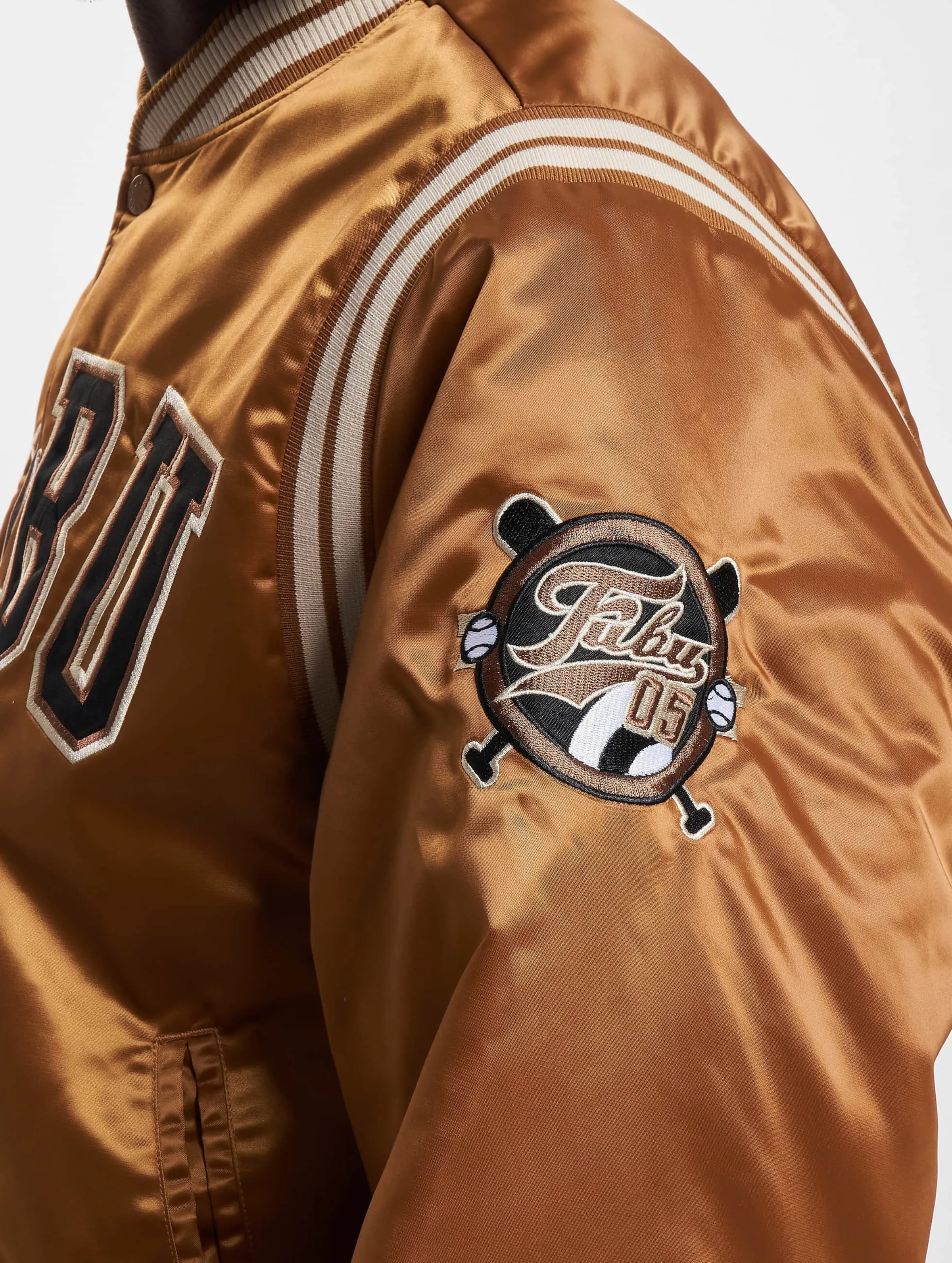 FM233-001-1 FUBU College Satin Varsity Jacket