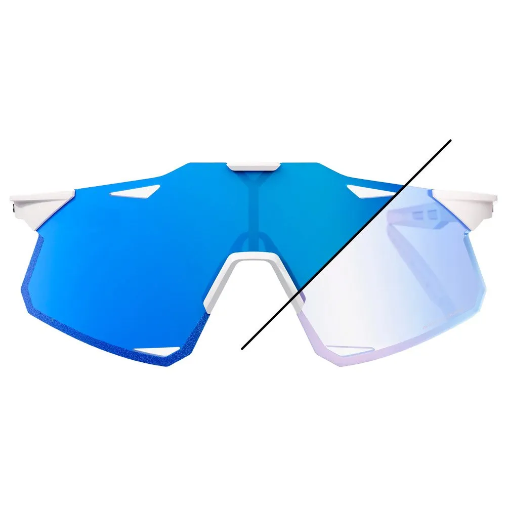 Gafas 100% Hypercraft Bastille Pearl White Glitter Blue Mirror Photochromic Lens