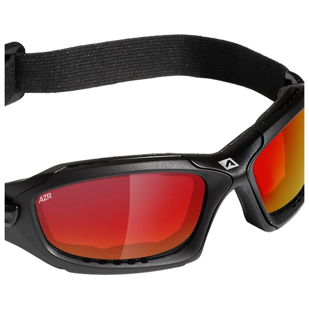 Gafas AZR Jet Noir Mate Multicouche Rouge Polarized