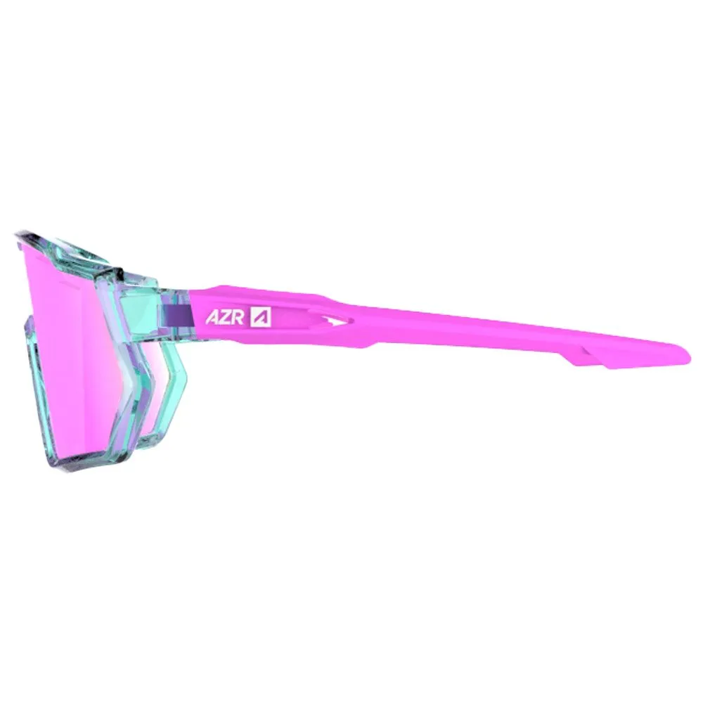 Gafas AZR Pro Race Jr Rx Turquoise Crystale Rose Vernie Multicouche Rose