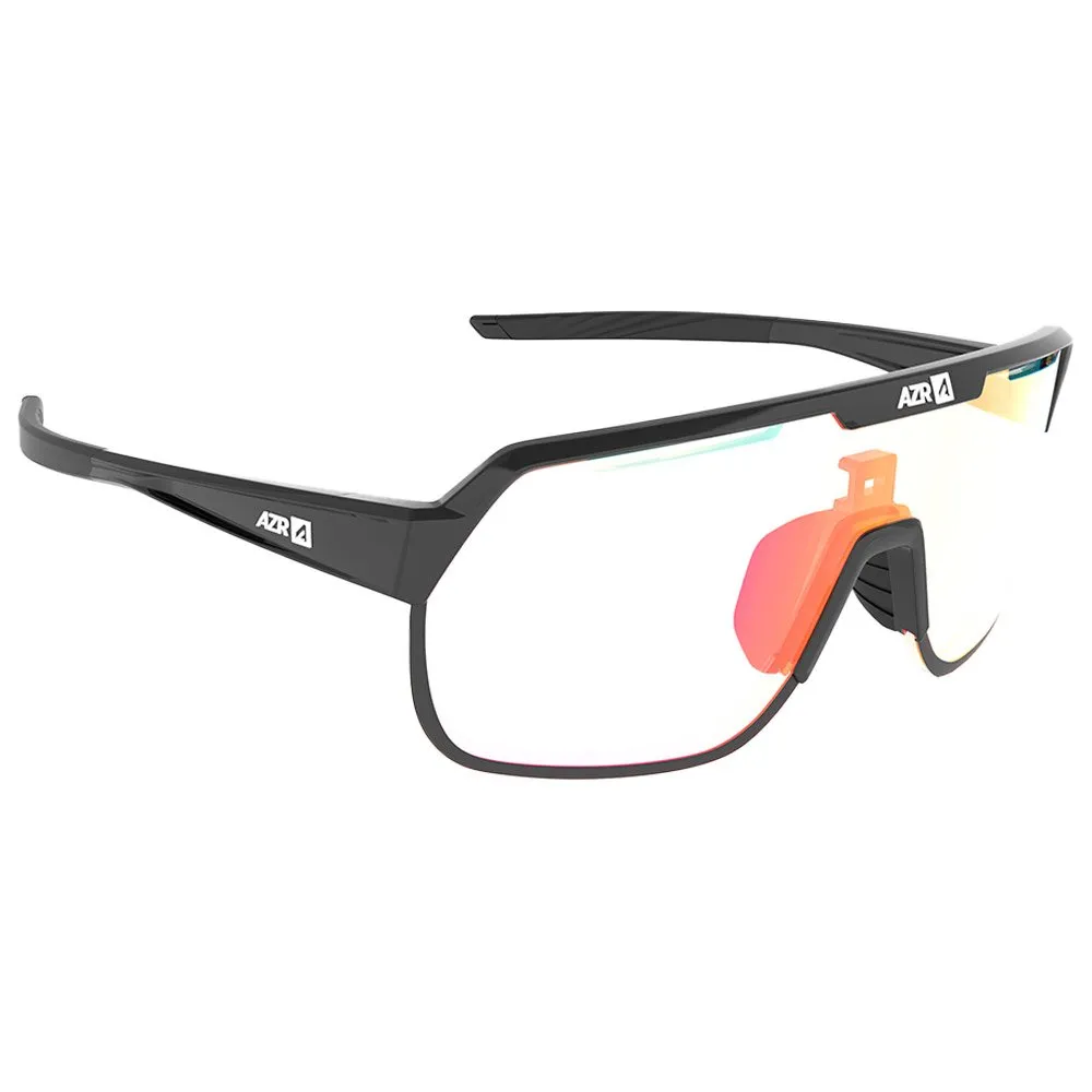 Gafas AZR Victory Rx Noire Vernie Photochromique Irisé Rouge