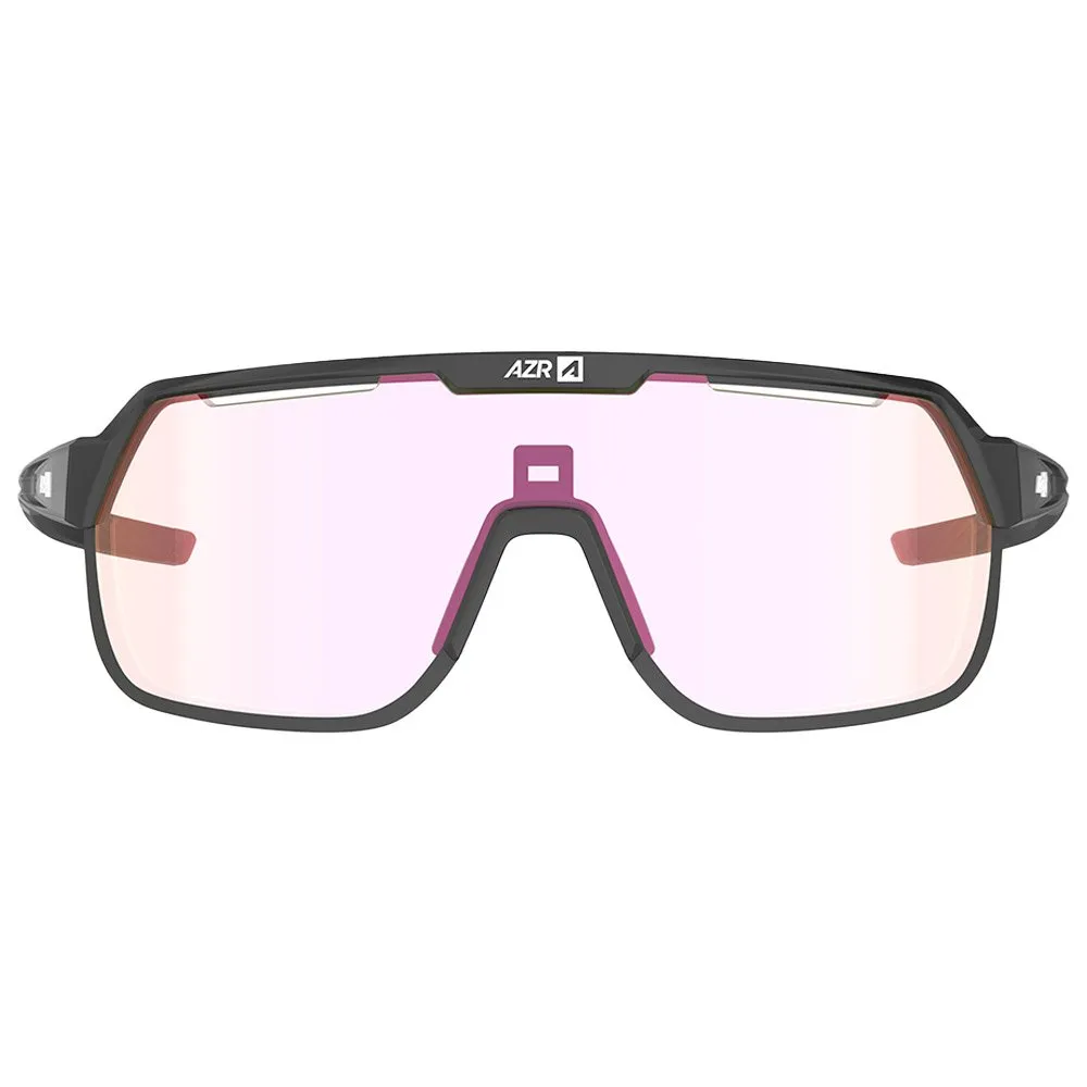 Gafas AZR Victory Rx Noire Vernie Photochromique Irisé Rouge