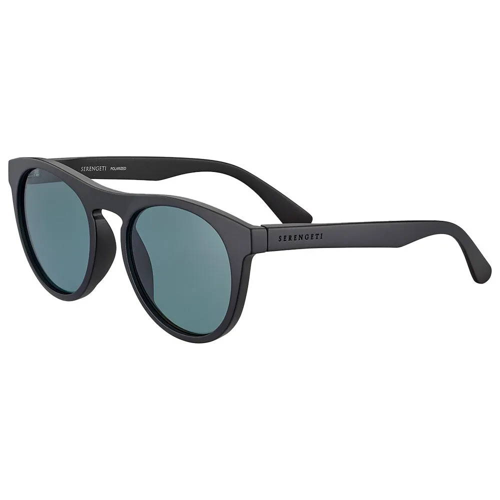 Gafas Serengeti Kingman Matte Black Saturn Polarized Petrol Blue