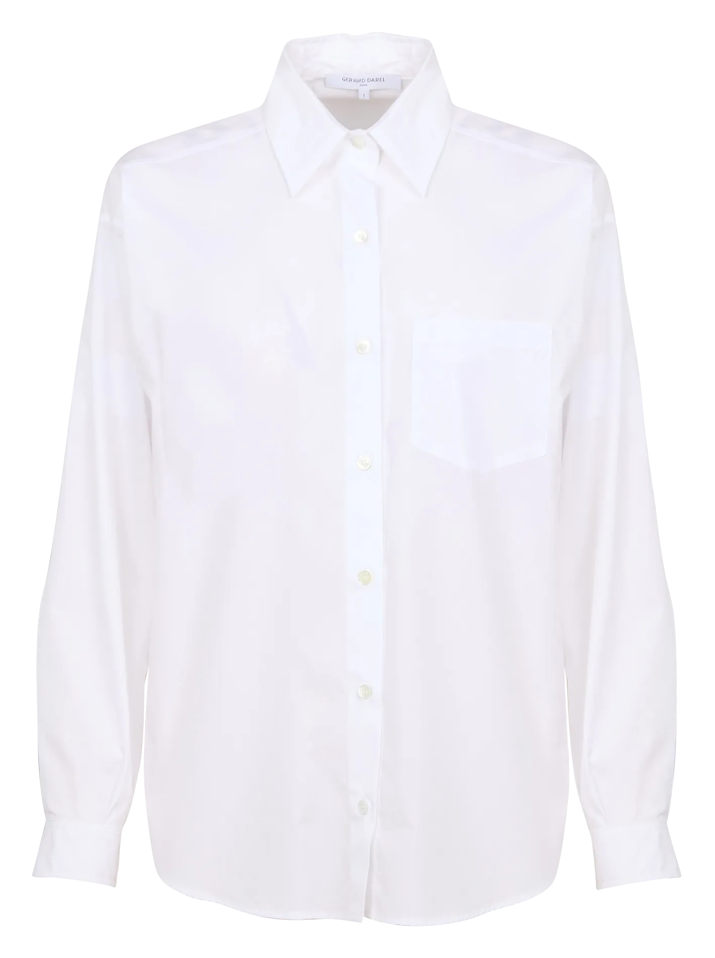 GERARD DAREL CASTILLE - Camisa recta de popelina de algodón en blanco