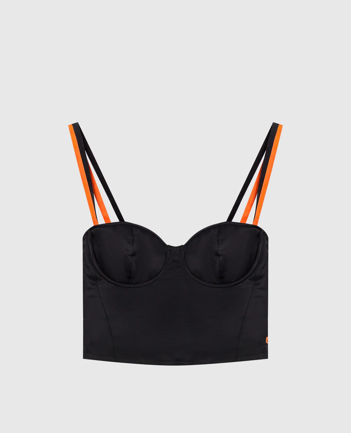 Heron Preston Black bustier top with logo print