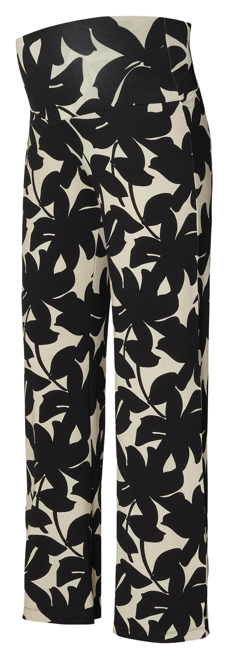 INDIA - Pantalón recto estampado en negro