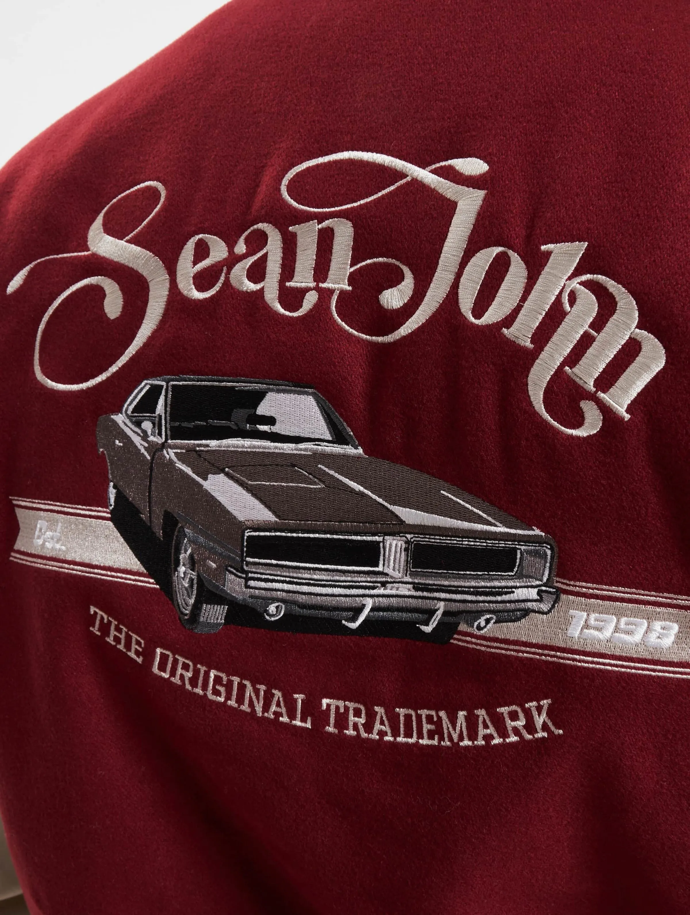 JM233-023-1 SJ Script Logo Retro Car College Jacket