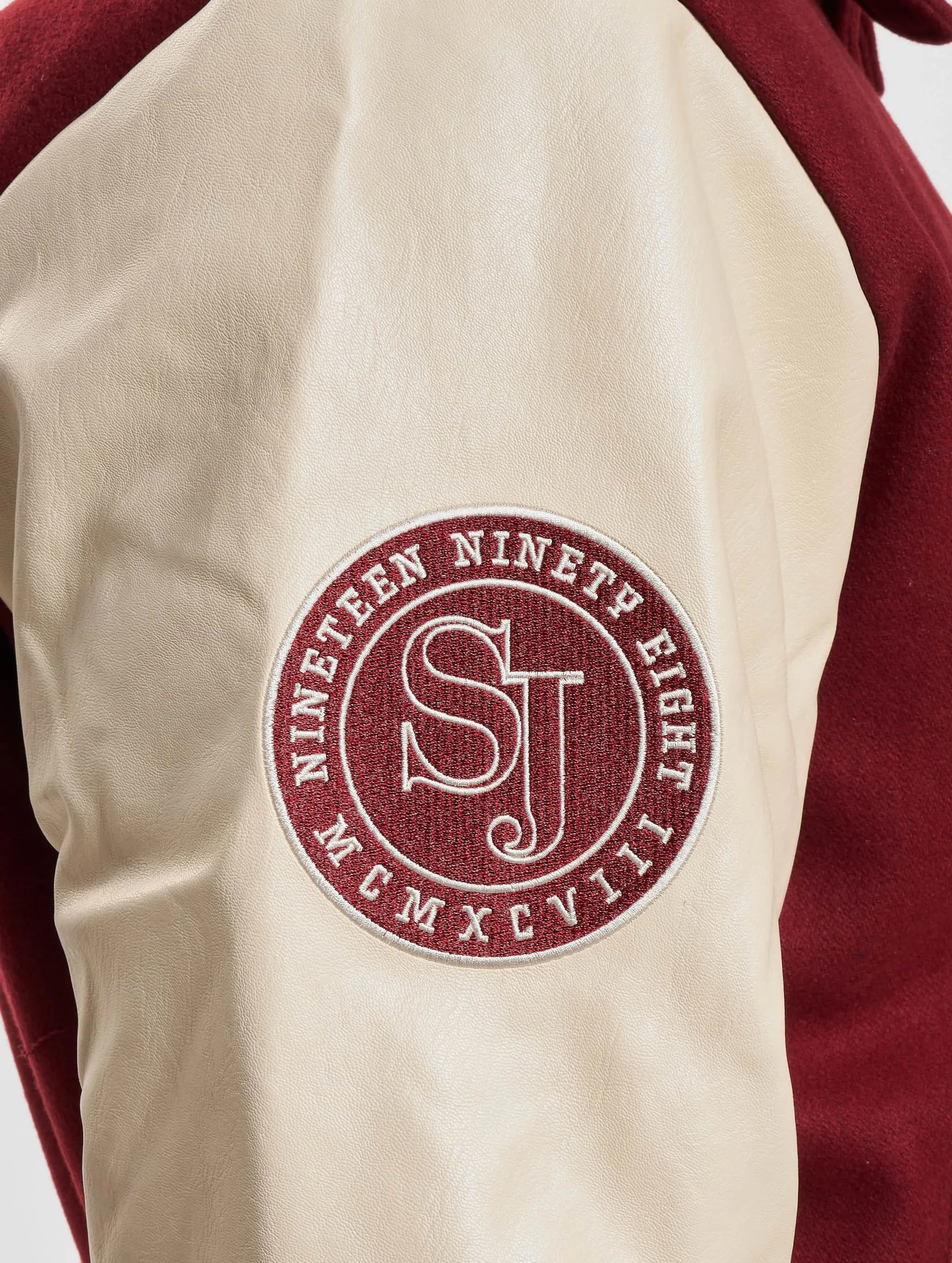 JM233-023-1 SJ Script Logo Retro Car College Jacket