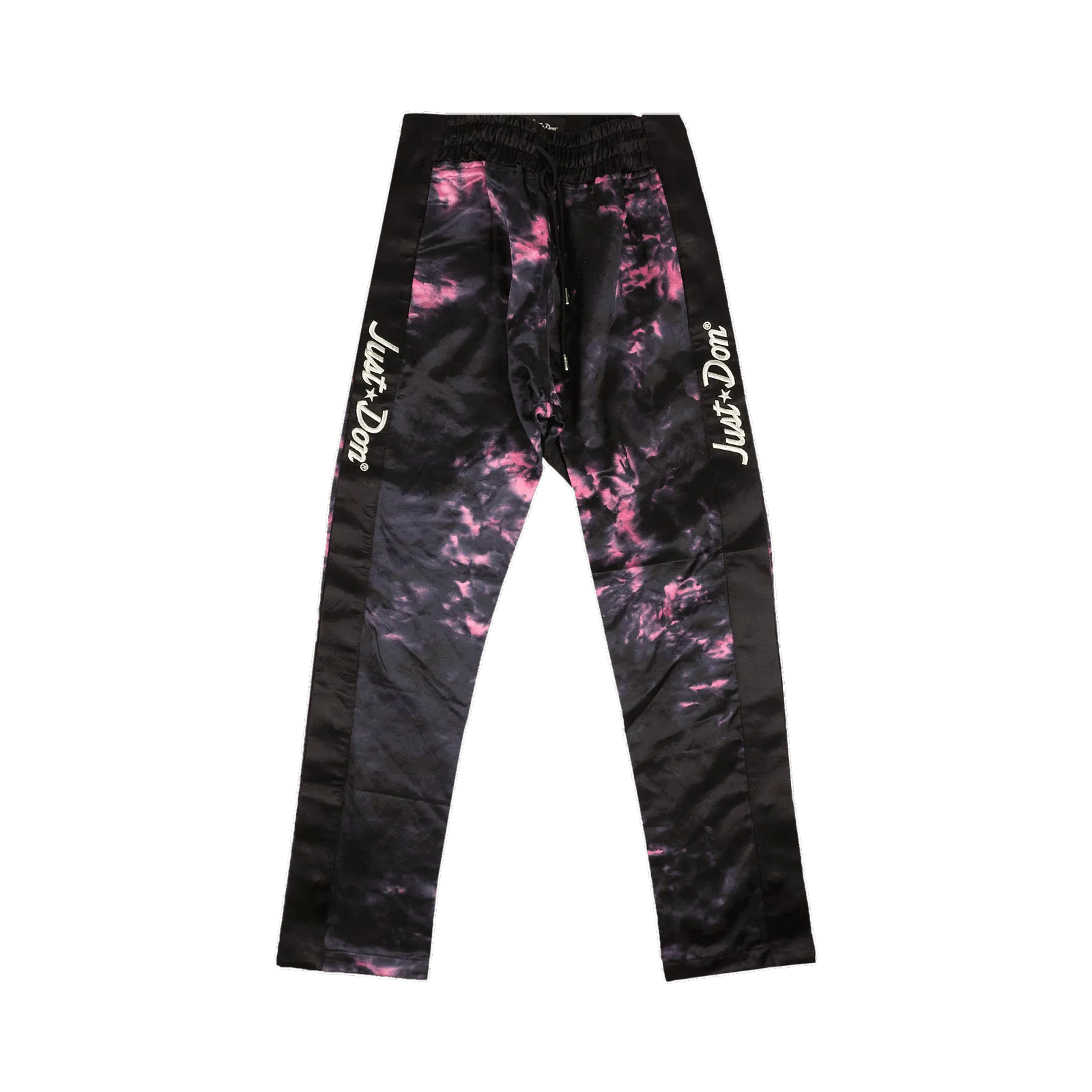 Just Don Satin Pink Tie Dye Tearaway Pants