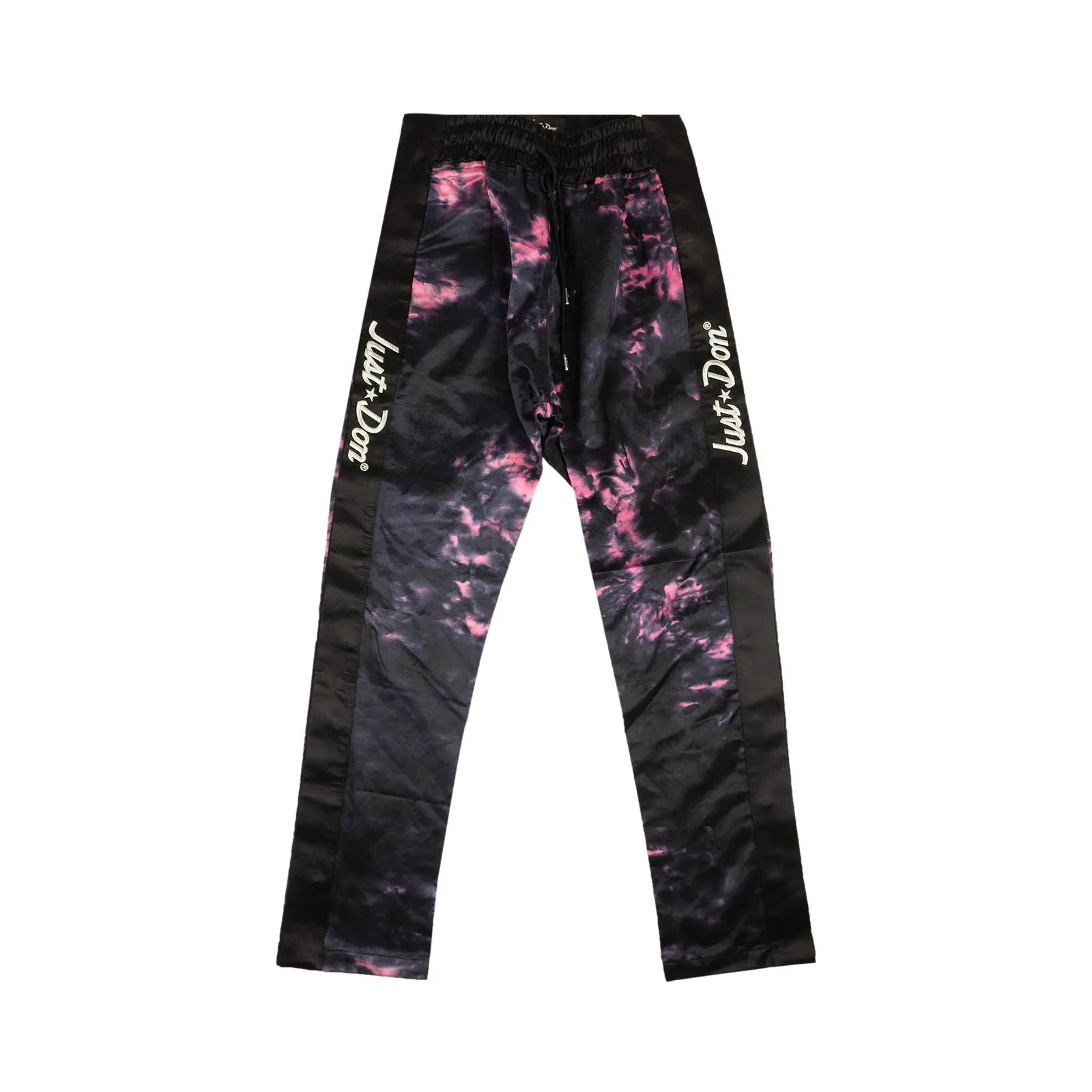 Just Don Satin Pink Tie Dye Tearaway Pants