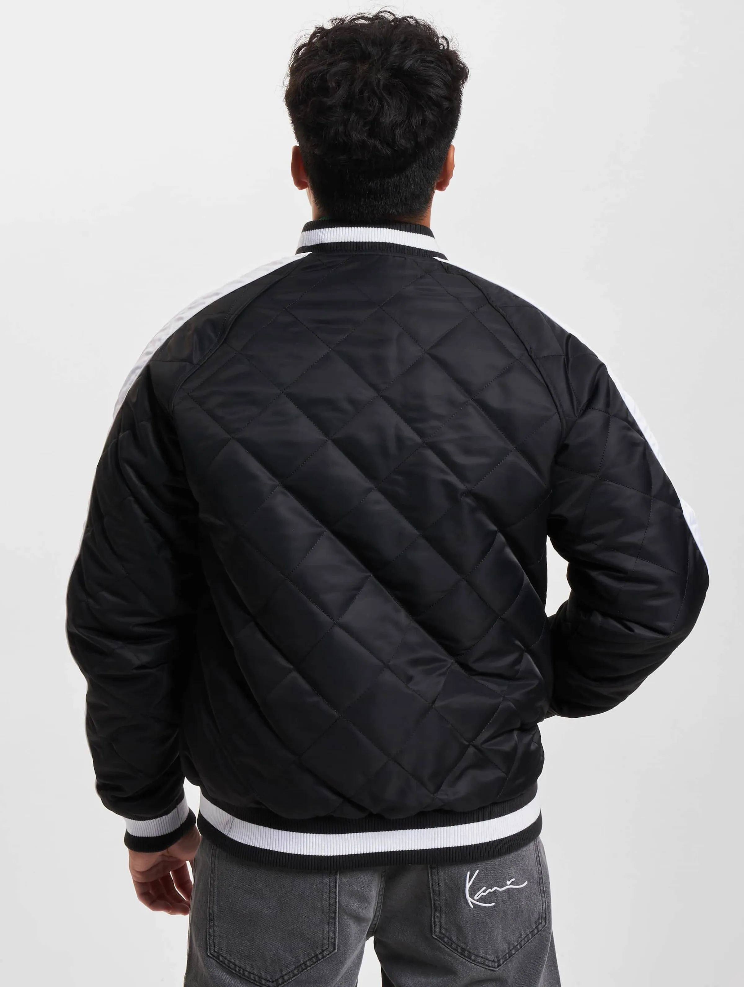 Karl Kani Varsity Padded Souvenir Jacket light black/white