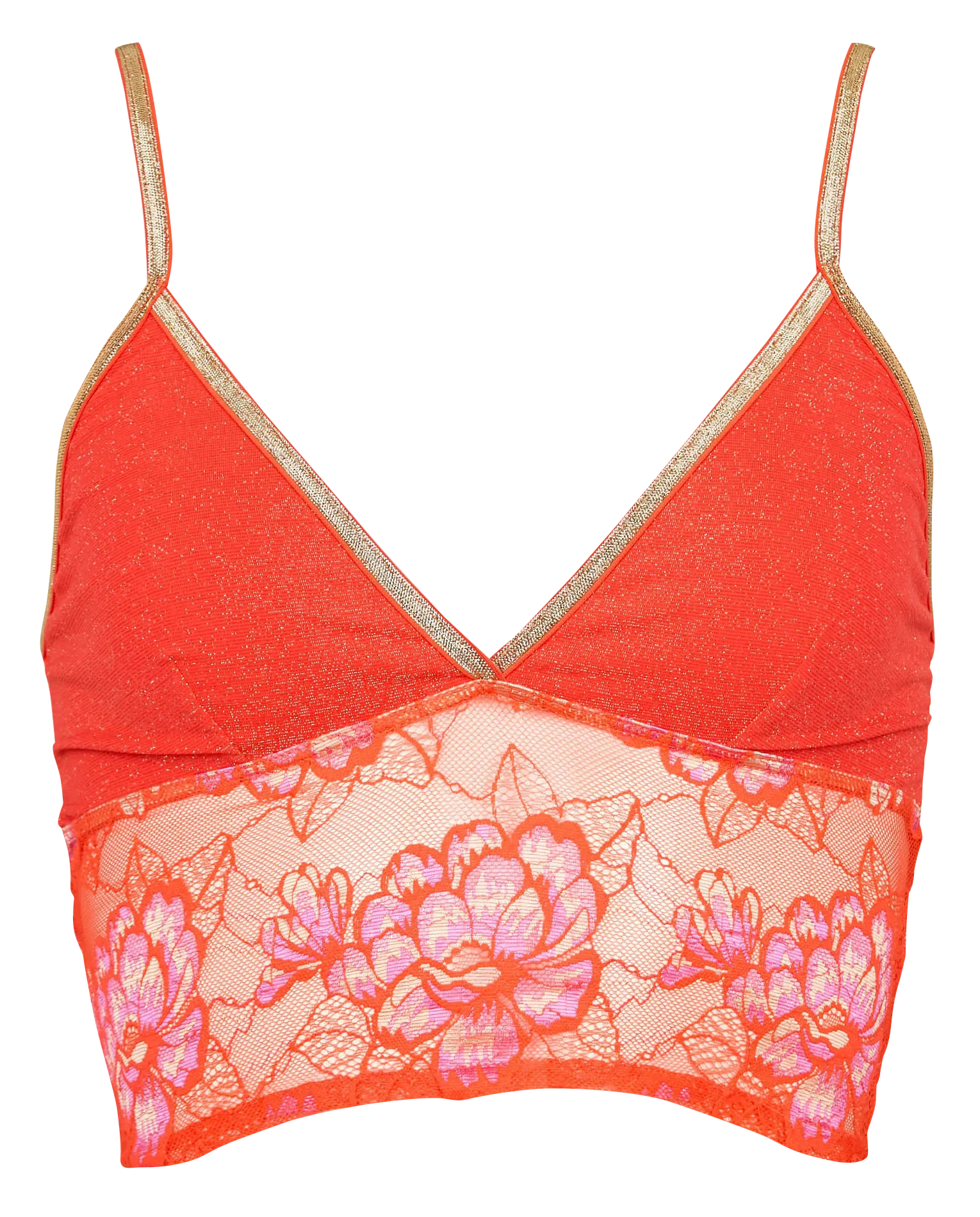 LA NOUVELLE CHARLYE - Bustier de encaje en rojo