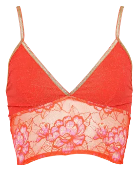 LA NOUVELLE CHARLYE - Bustier de encaje en rojo