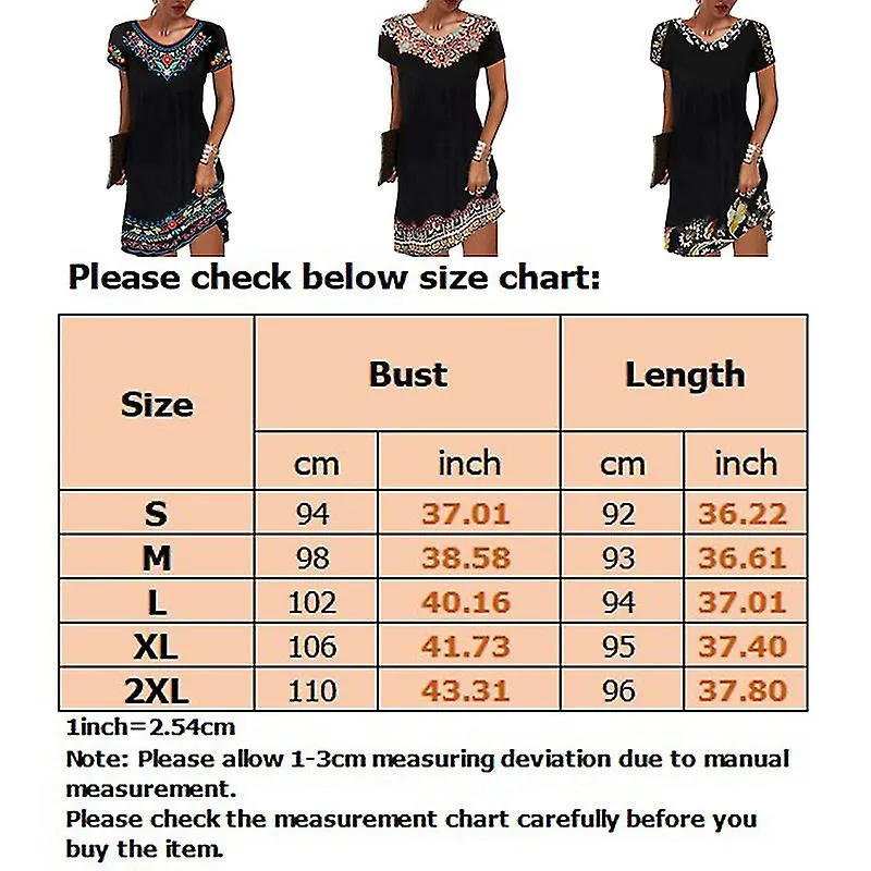 Ladies T-shirt Basic Short Mini Dresses Simple Bohemian T Shirt Dress Floral Print Beach Sundress