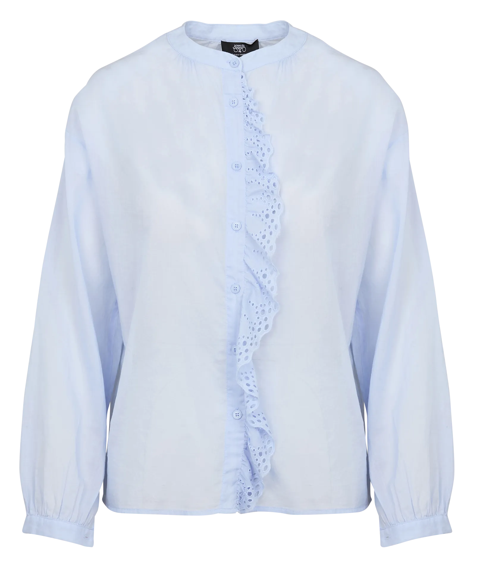 LE TEMPS DES CERISES AUPS - Camisa de algodón con cuello redondo en azul